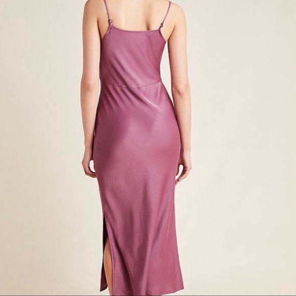 Anthropologie Bias Slip Dress in Plum. - Picture 3 of 7